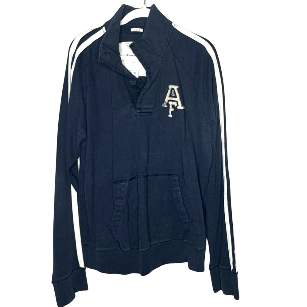 Vintage 90's Y2K Abercrombie‎ & Fitch Mens XL Muscle Pullover Sweatshirt Stripes